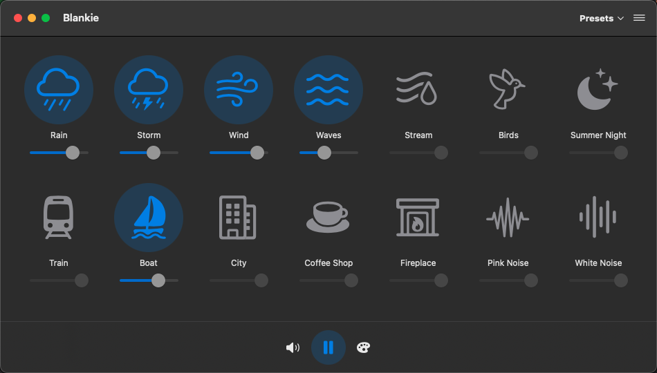 Screenshot of Blankie