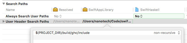 The User Header Search Paths